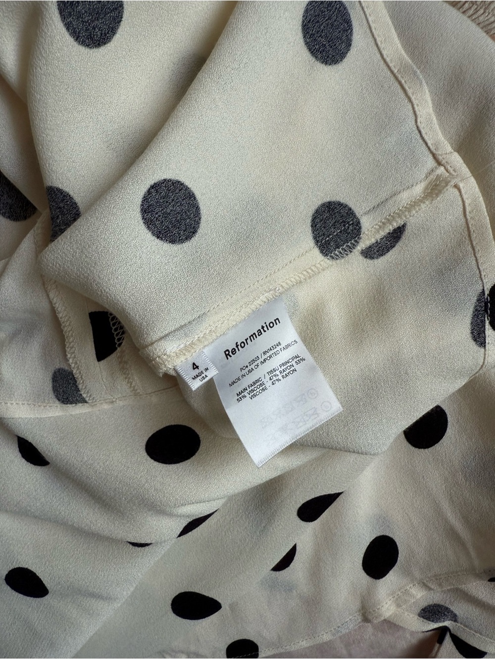 Reformation Mylah Dress White Polka Dot - Picture 7 of 10